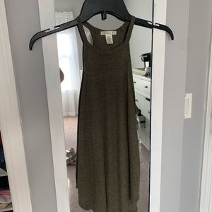 green halter tank top